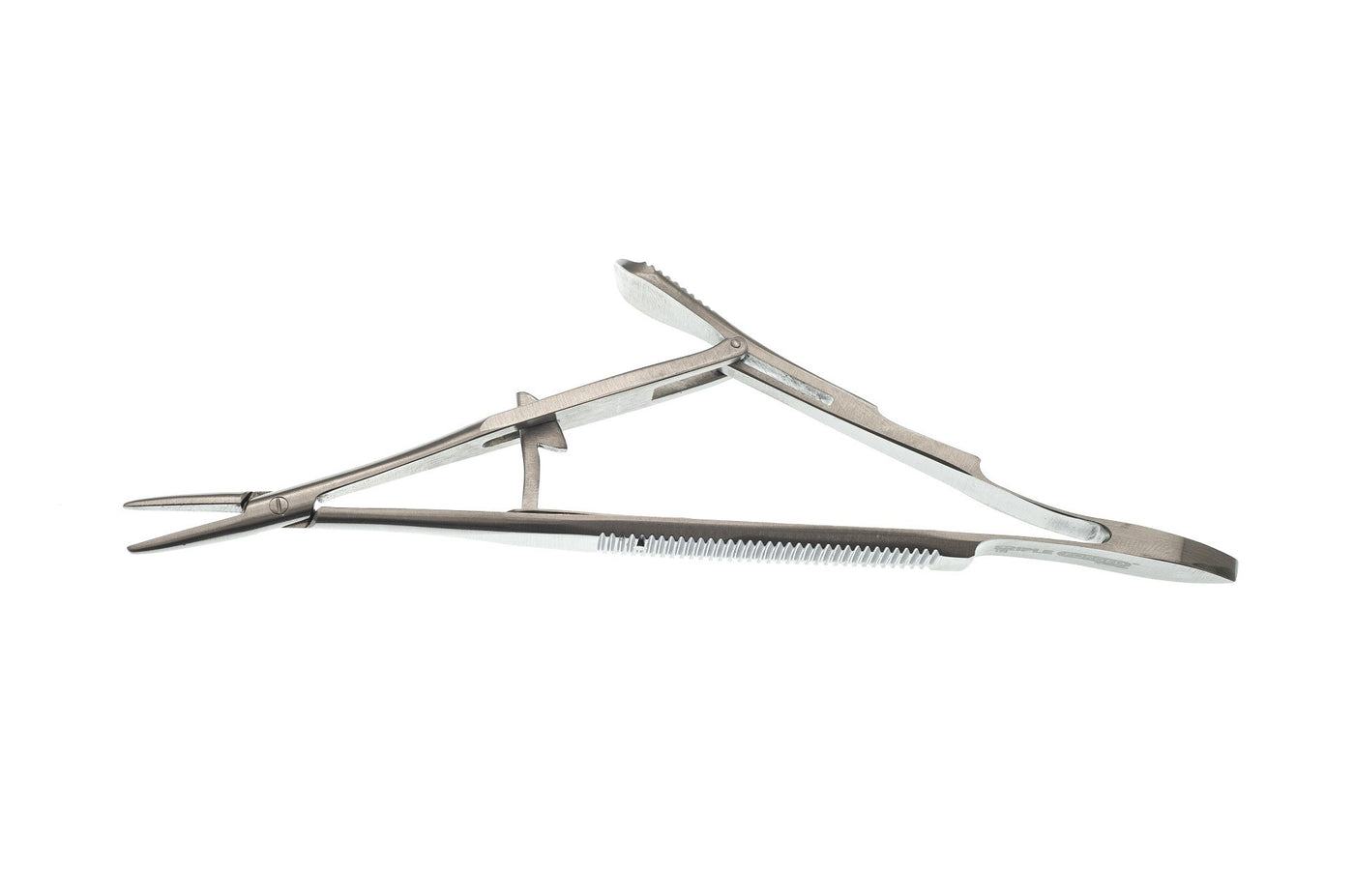 Castroviejo-Kalt Needle Holder 5 3/8″ Straight Serrated Thumb with Lock