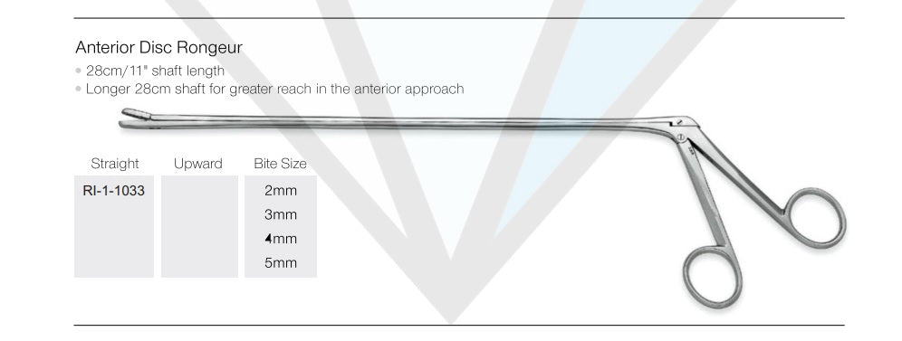 Anterior Disc Rongeur Straight Jaw – Neuro Surgical Instrument